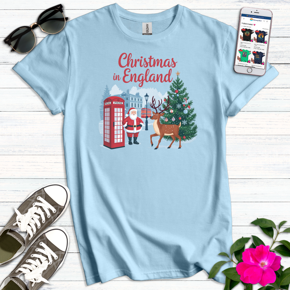 Christmas in England Reindeer T-Shirt