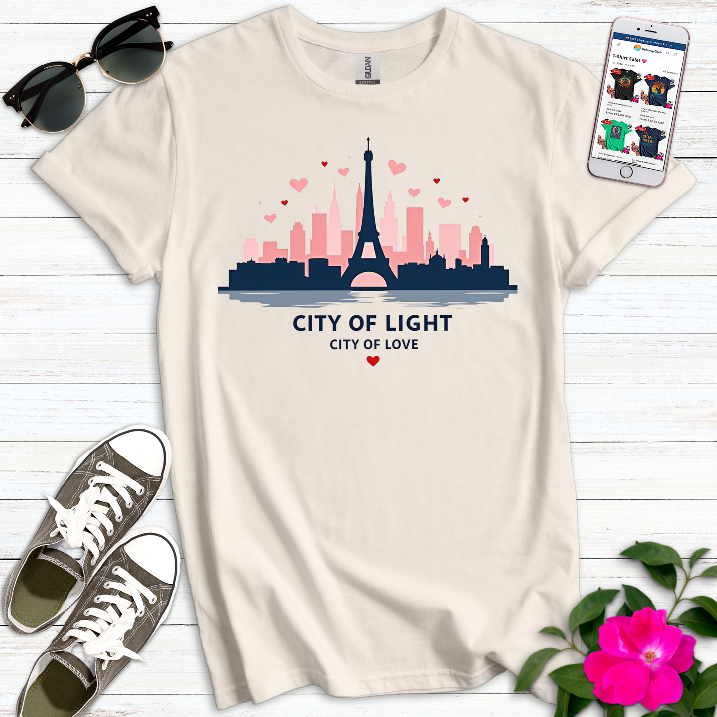 City Light Love Paris T-Shirt
