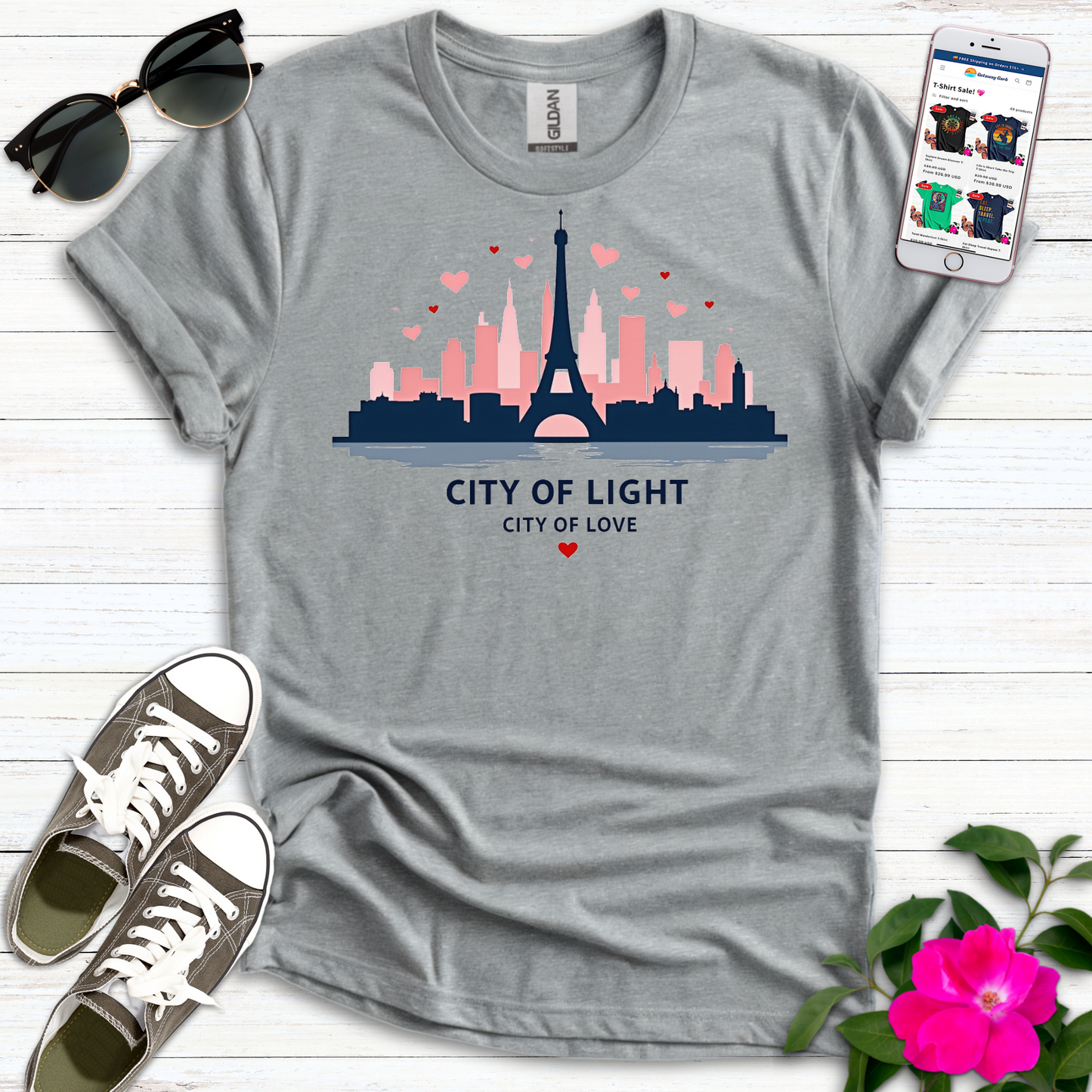 City Light Love Paris T-Shirt