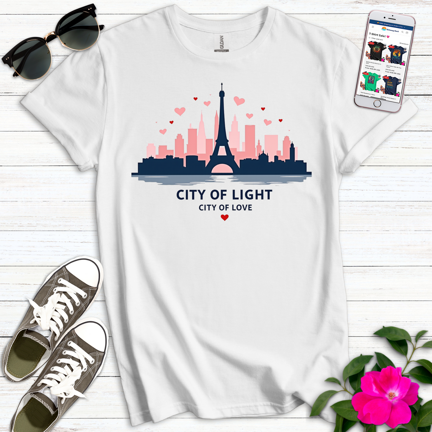 City Light Love Paris T-Shirt