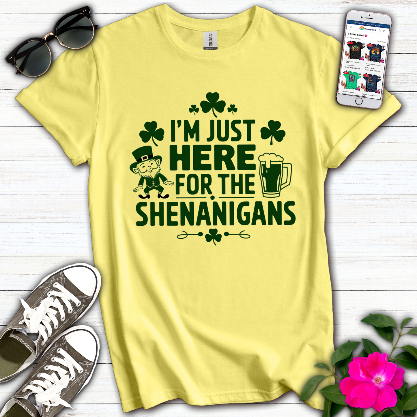 Here for Shenanigans T-Shirt