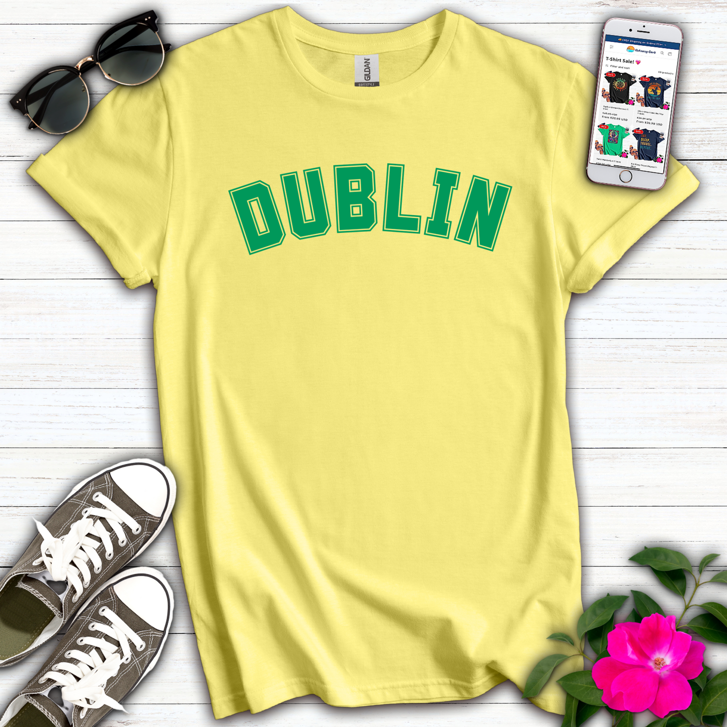 Dublin Green Varsity Letters T-Shirt