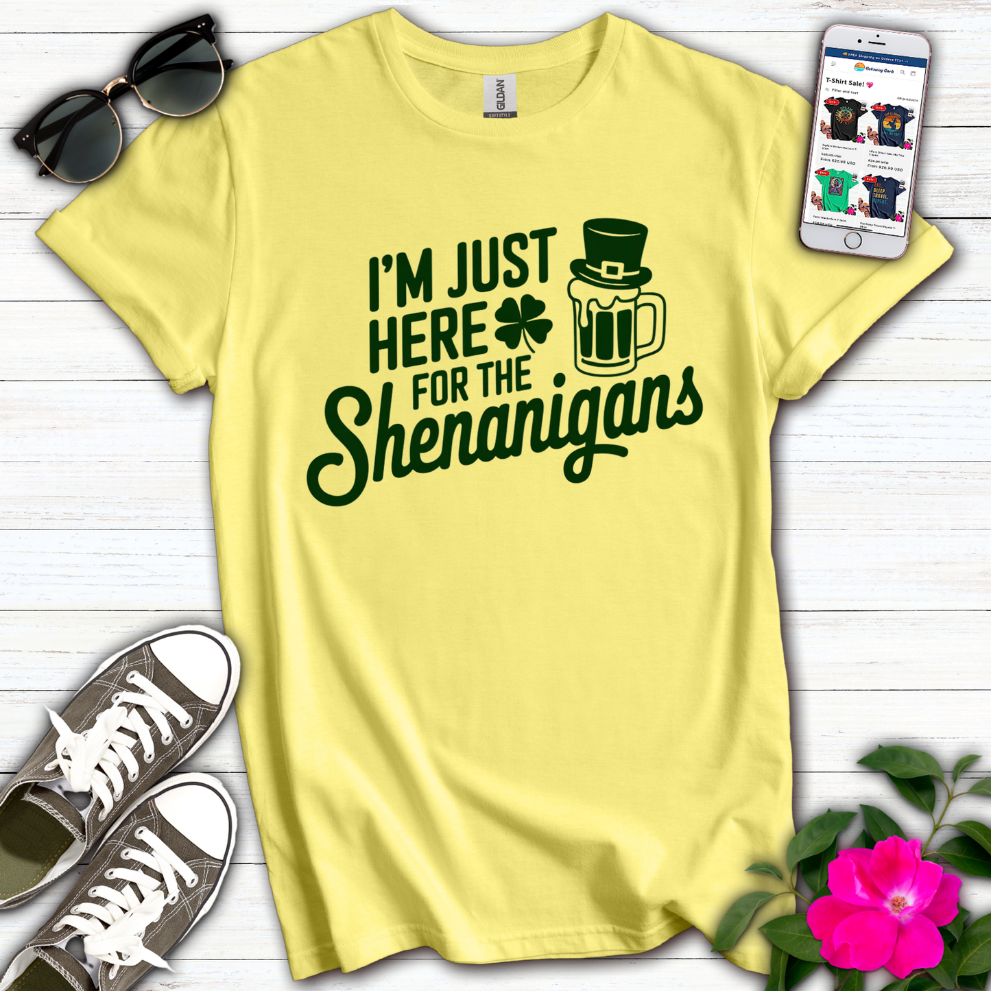 Just Here for Shenanigans T-Shirt