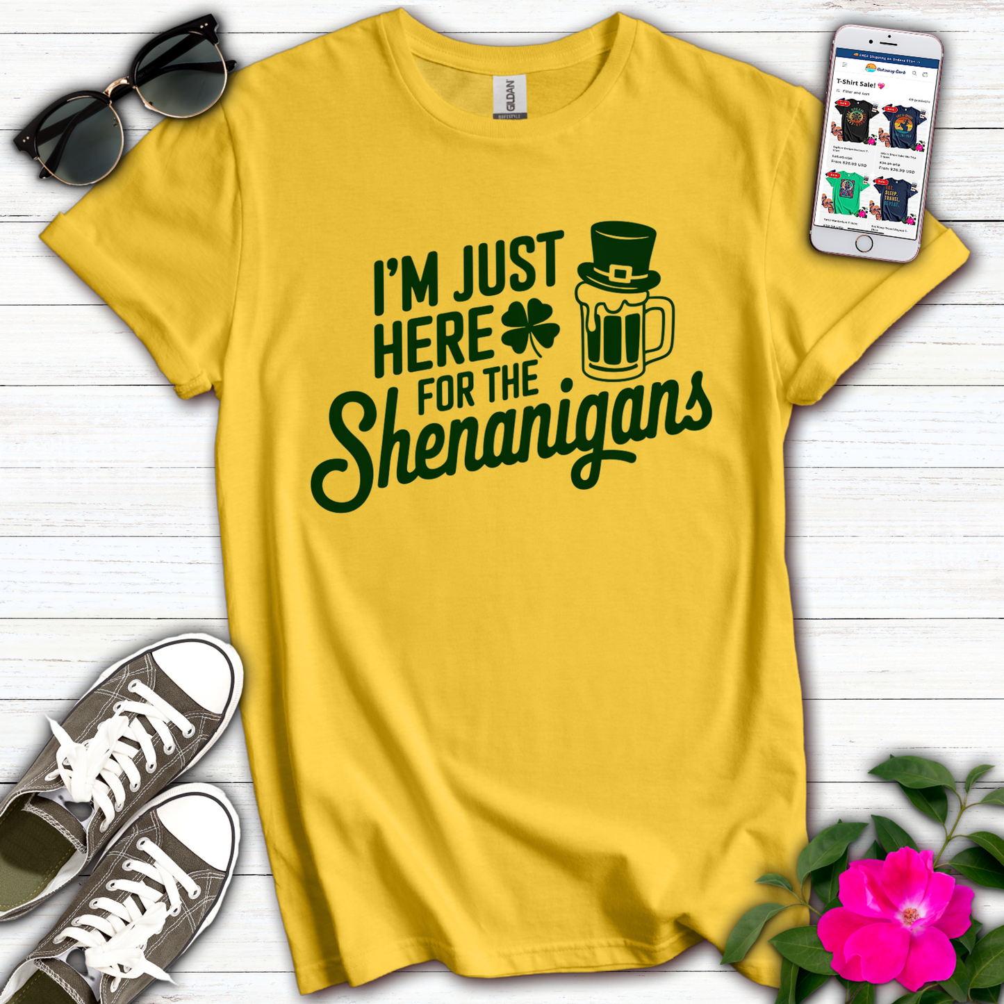 Just Here for Shenanigans T-Shirt