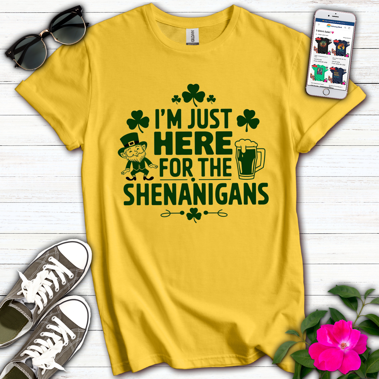 Here for Shenanigans T-Shirt