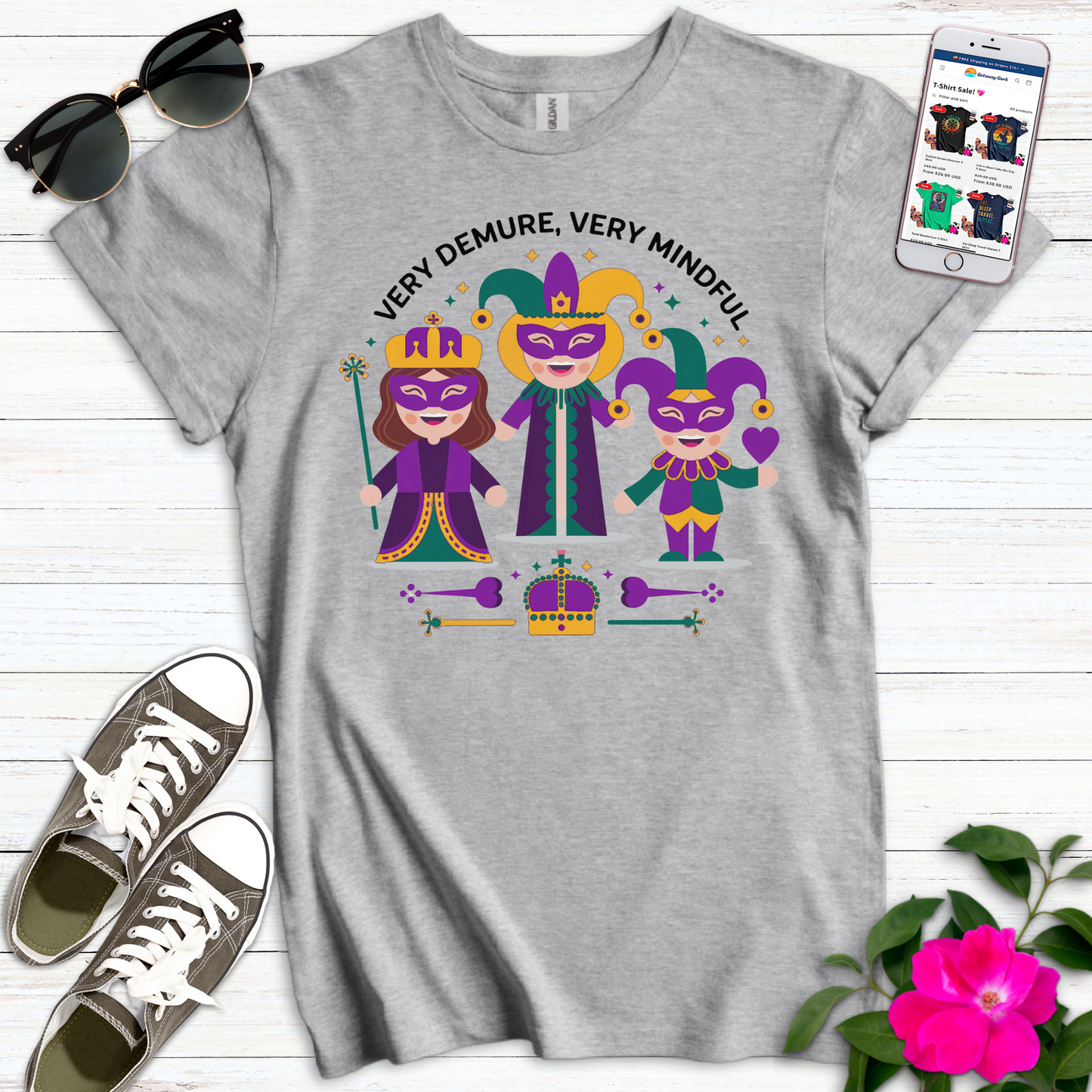 Very Demure Queens Jester T-Shirt