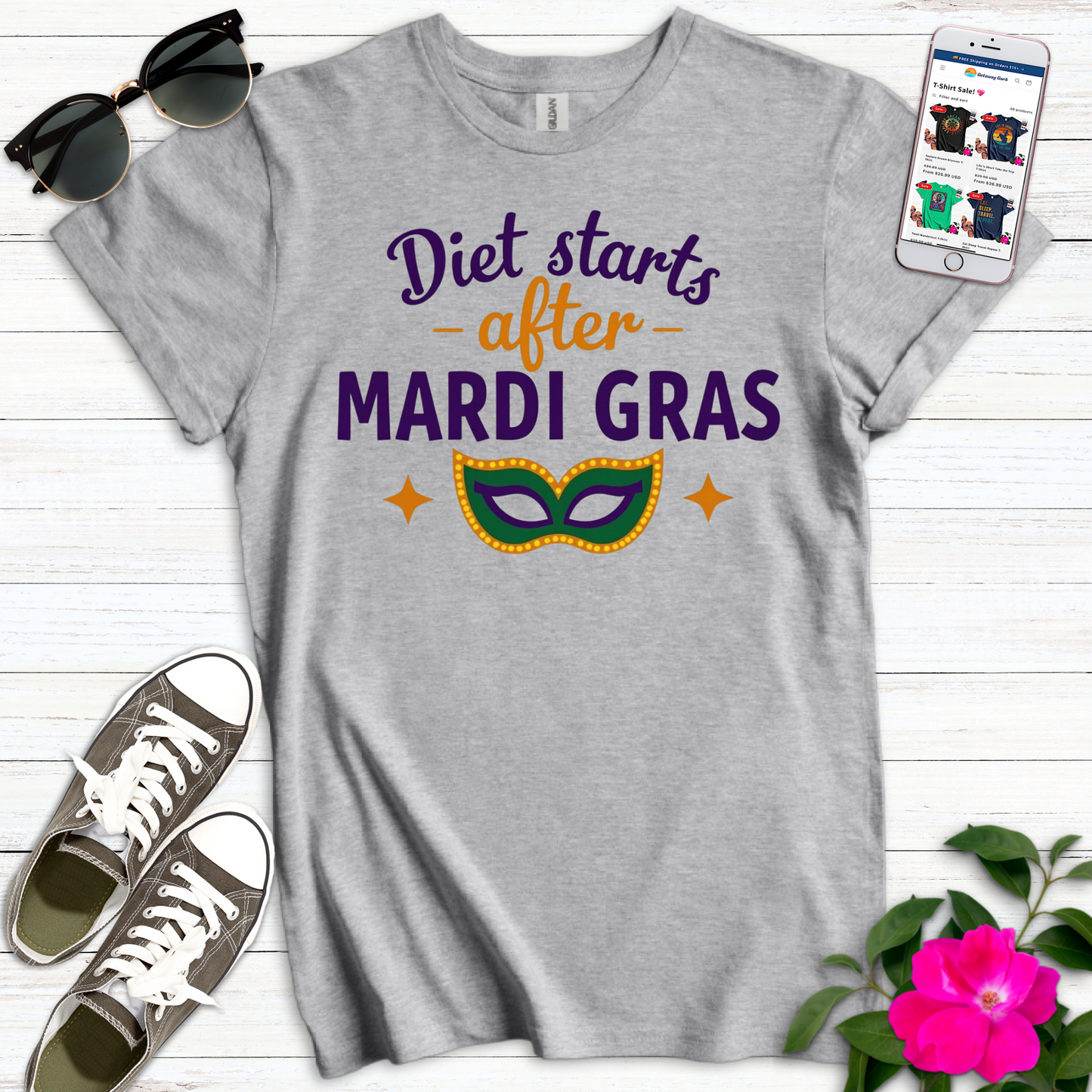 Diet Starts After Mardi T-Shirt