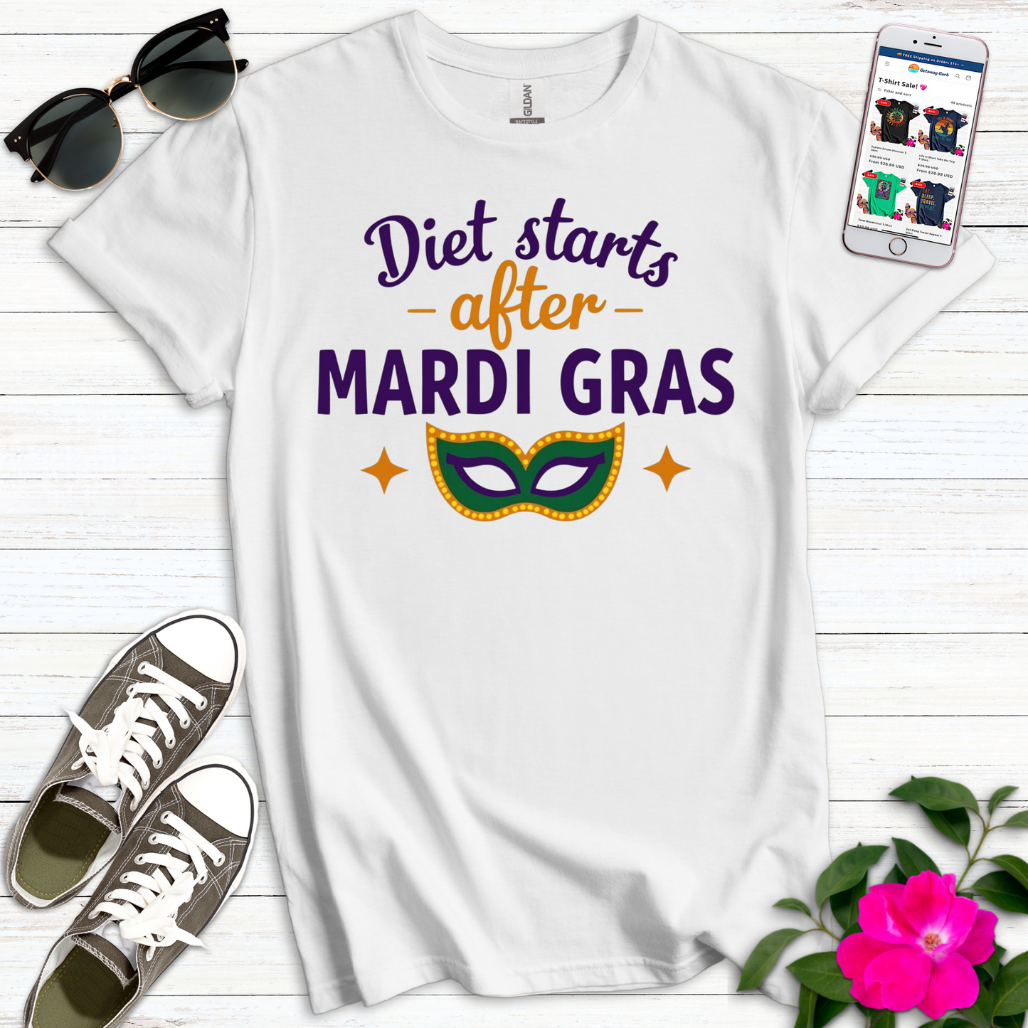 Diet Starts After Mardi T-Shirt