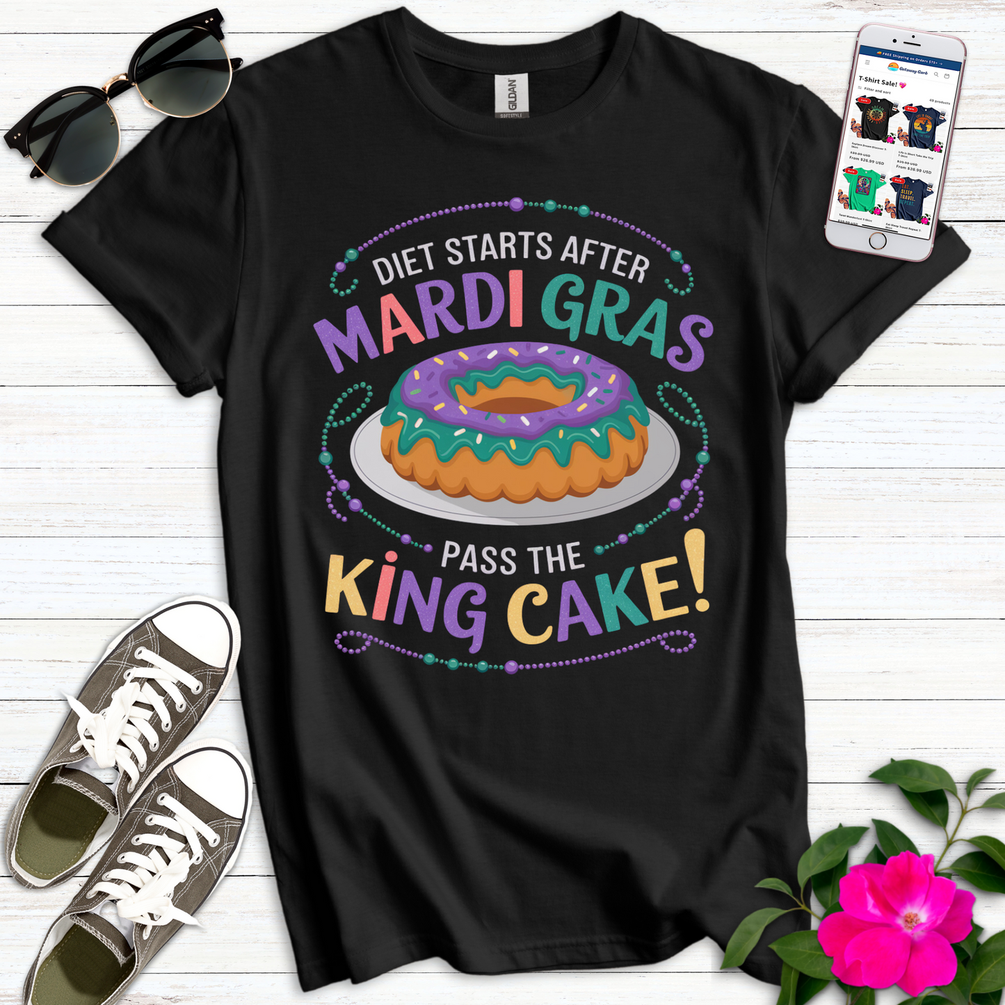 Diet Mardi Gras Cake T-Shirt