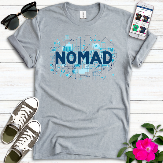 Blue Circuit Digital Nomad T-Shirt