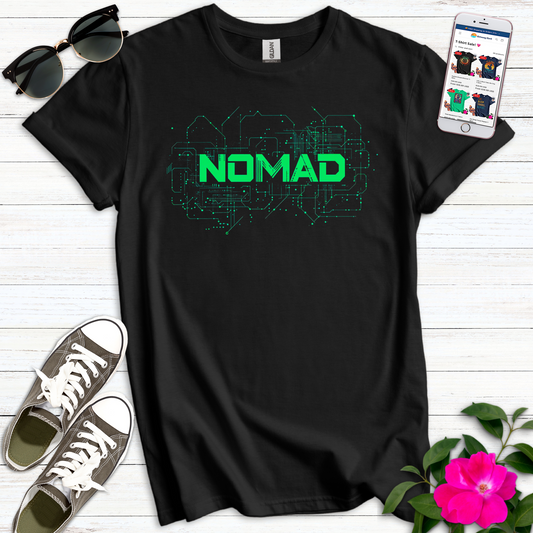 Cool Modern Digital Nomad Circuitry T-Shirt