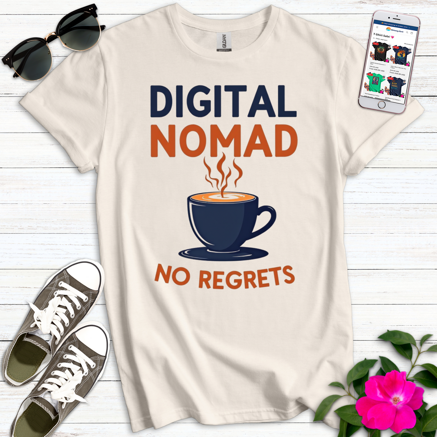 Digital Nomad No Regrets T-Shirt