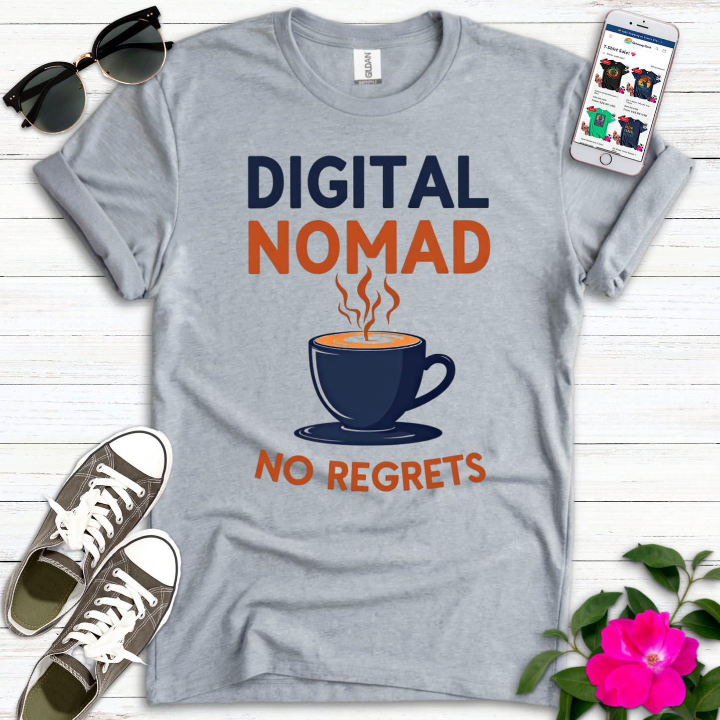 Digital Nomad No Regrets T-Shirt