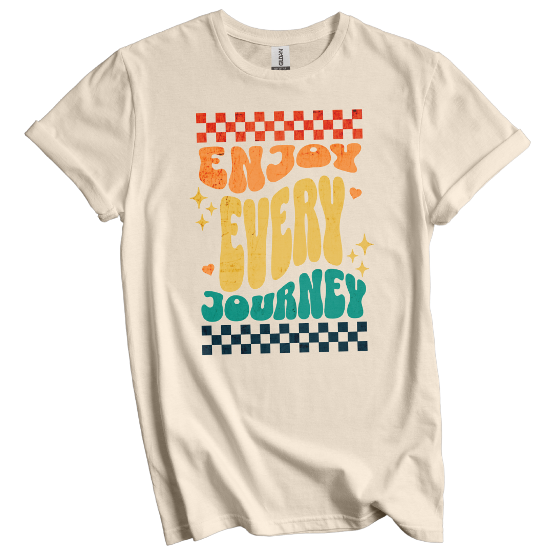 Enjoy Every Journey Colorful Retro T-Shirt