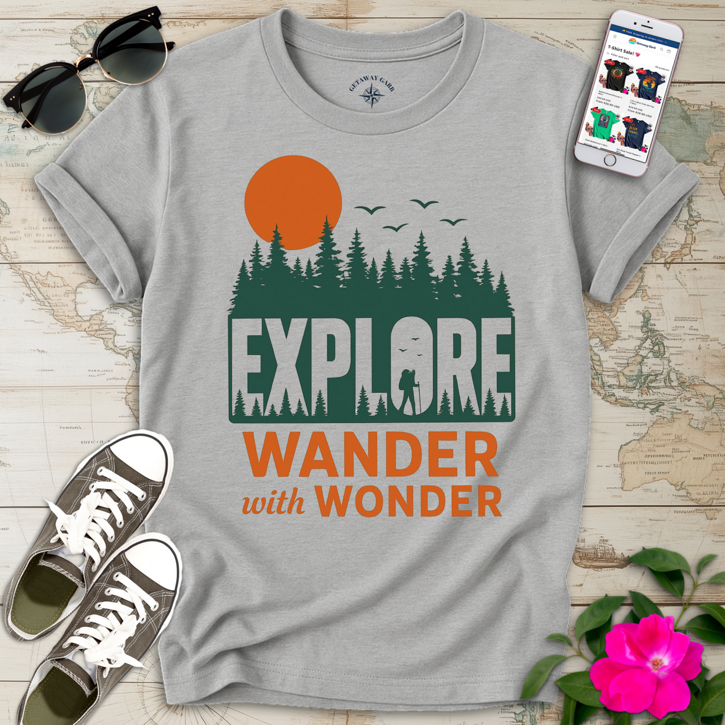 Explore Wander with Wonder T-Shirt