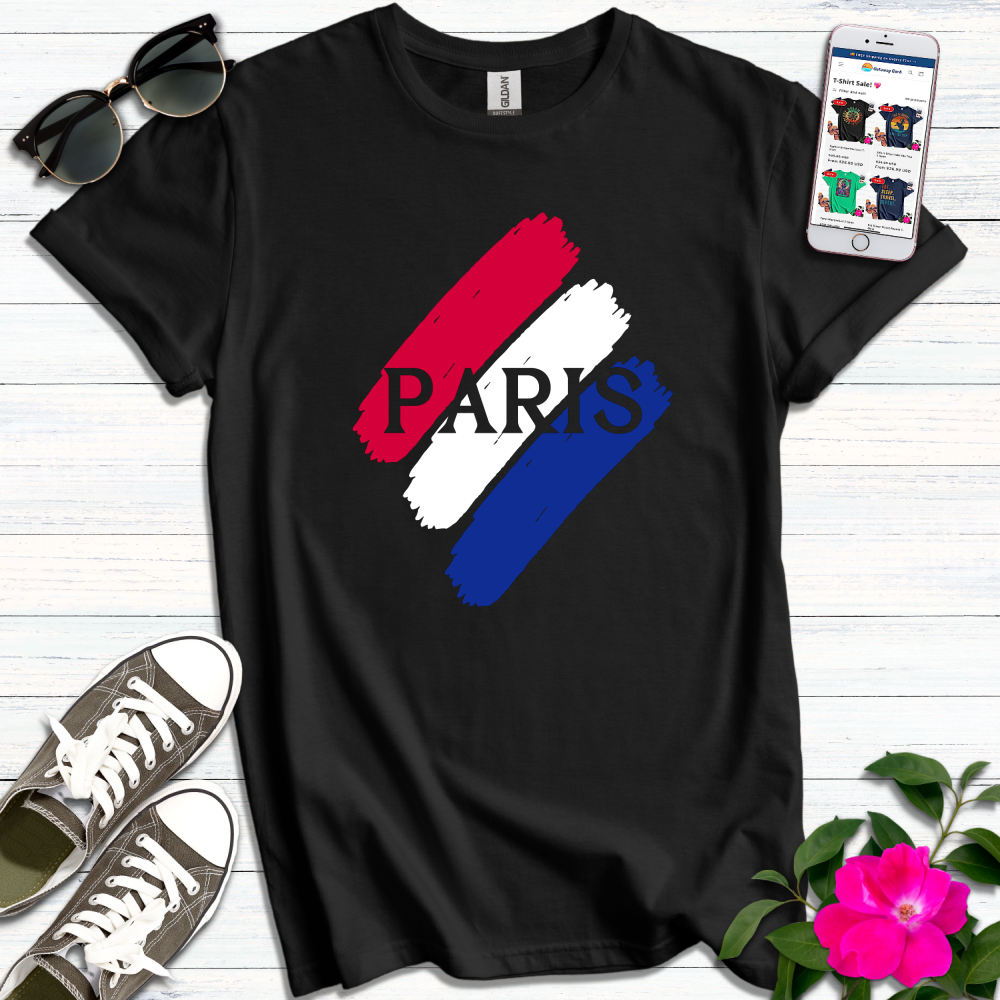 France Flag Paris T-Shirt