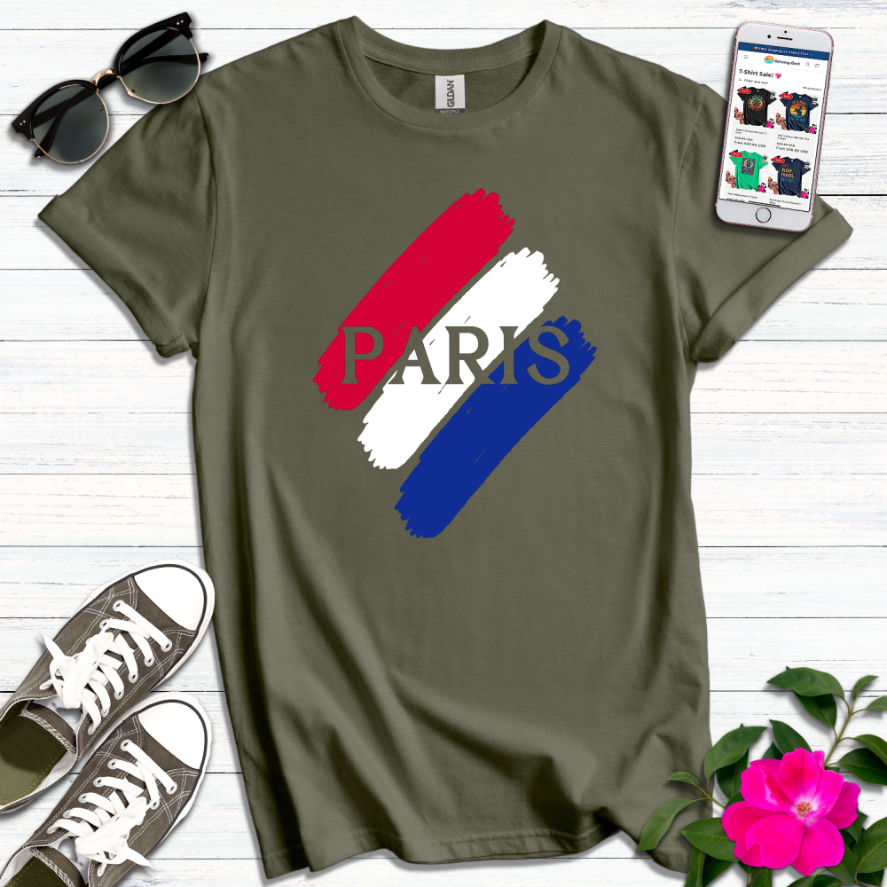 France Flag Paris T-Shirt