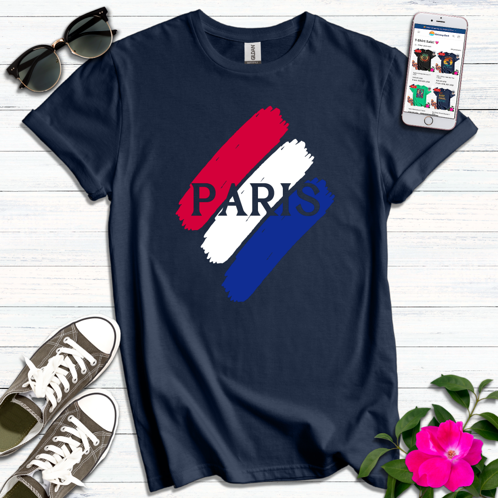 France Flag Paris T-Shirt