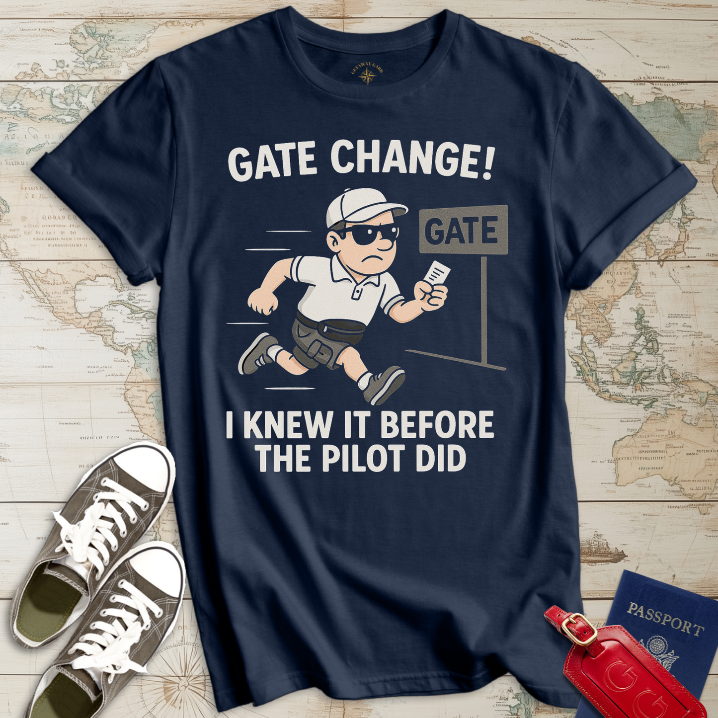 Gate Change Knew Before Pilot T-Shirt