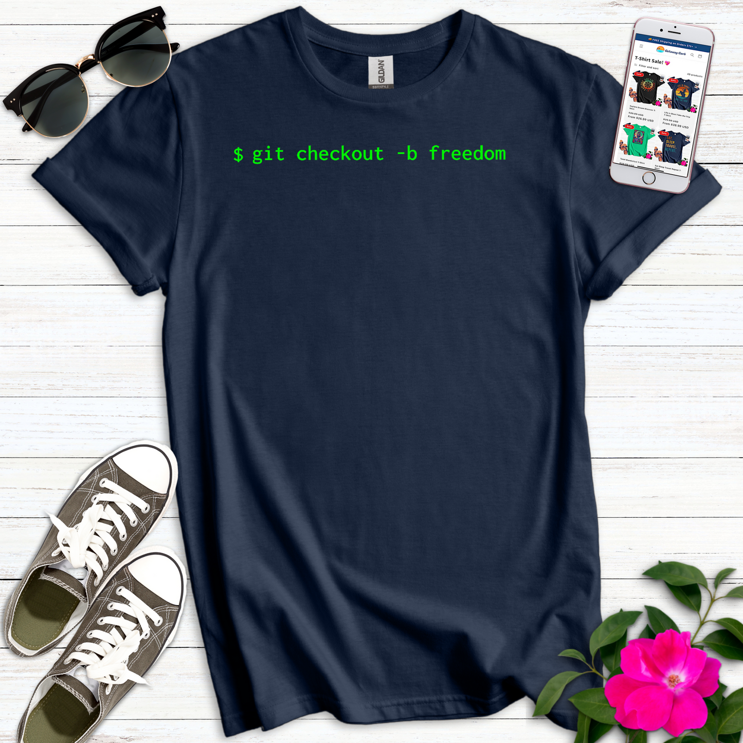 Nomad Git Checkout Freedom T-Shirt