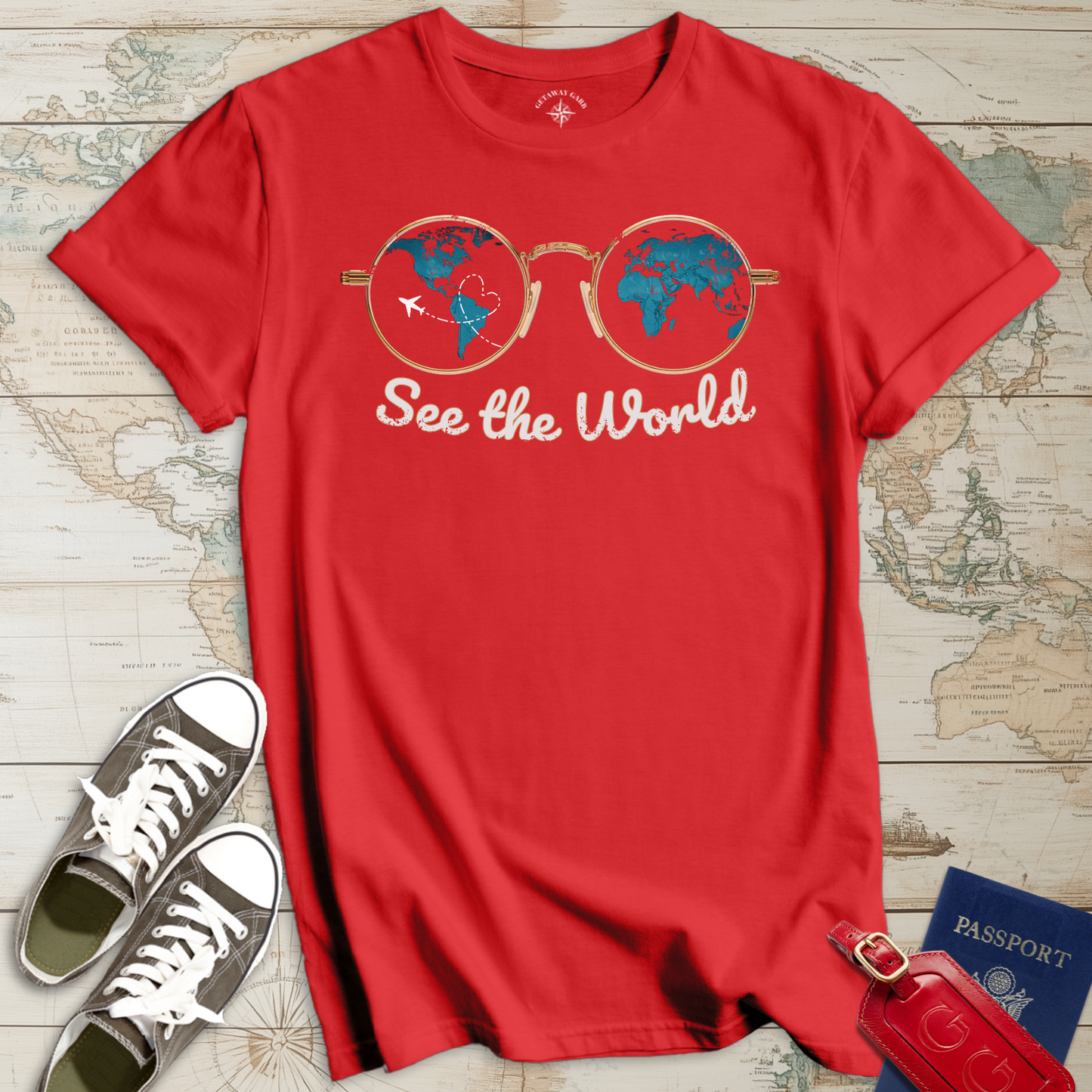 See the World Distressed T-Shirt
