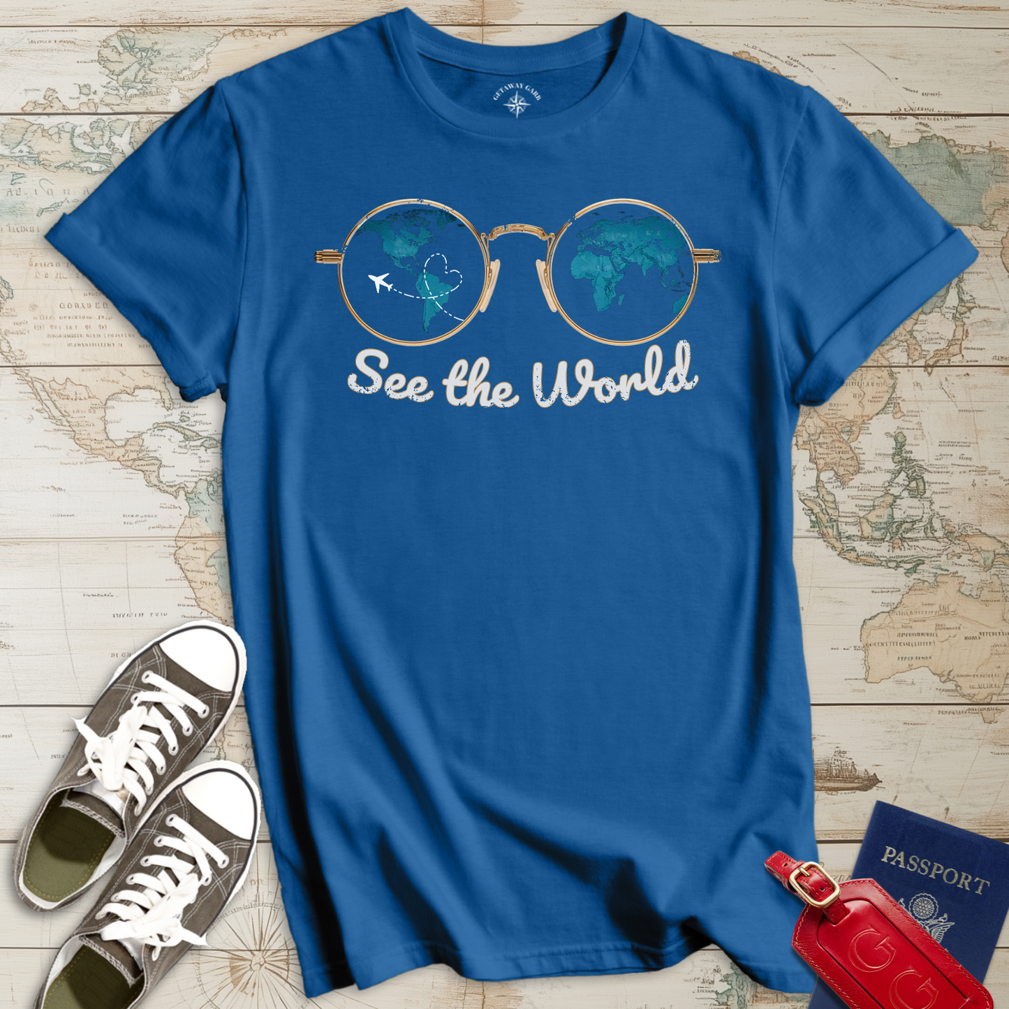 See the World Distressed T-Shirt