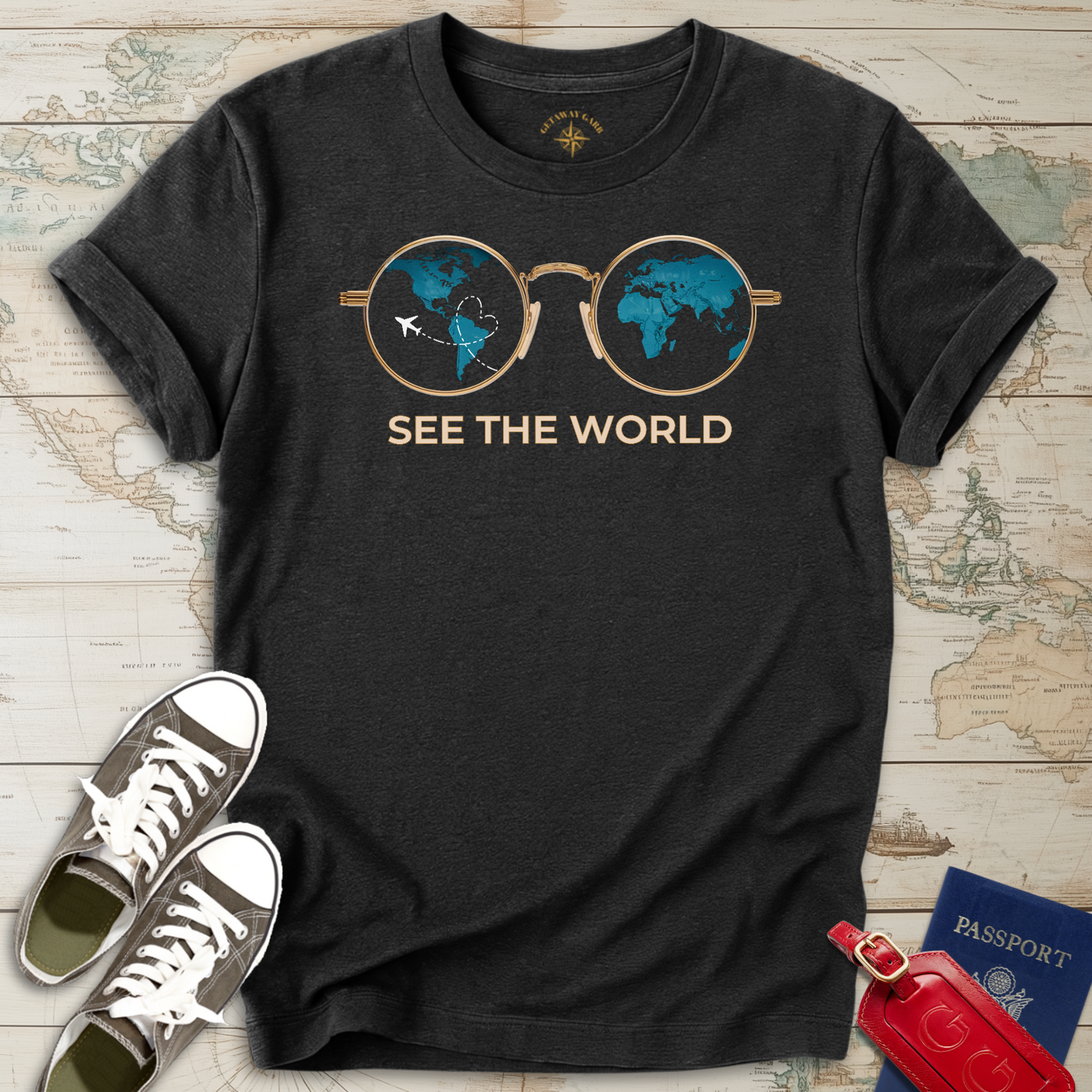 See the World Glasses T-Shirt