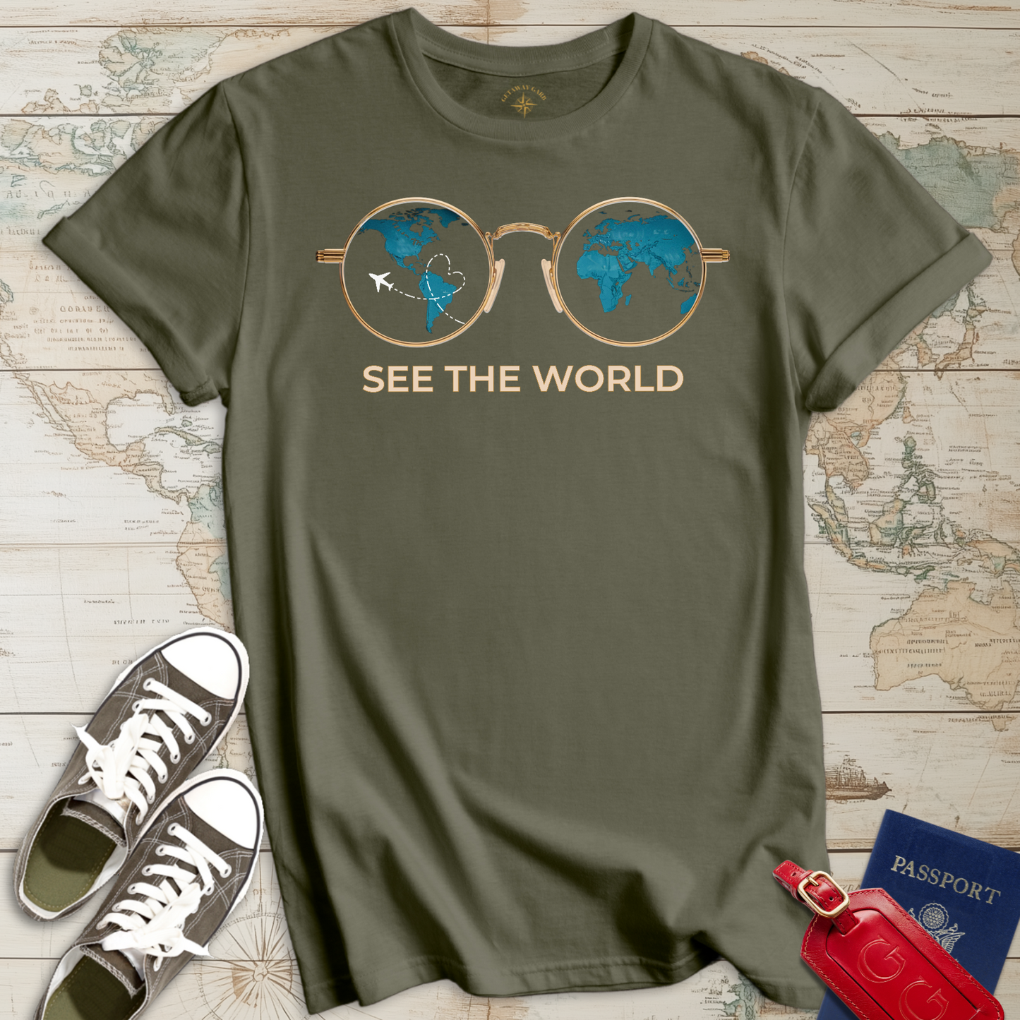 See the World Glasses T-Shirt