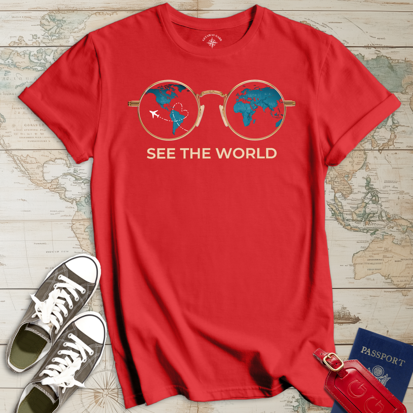 See the World Glasses T-Shirt