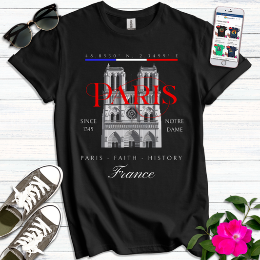 Notre Dame Paris Faith History T-Shirt