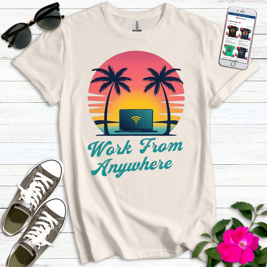Work Anywhere Sunset Palms T-Shirt