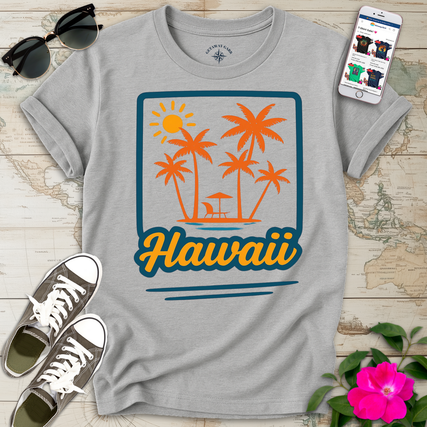 Hawaiian Getaway Graphic T-Shirt