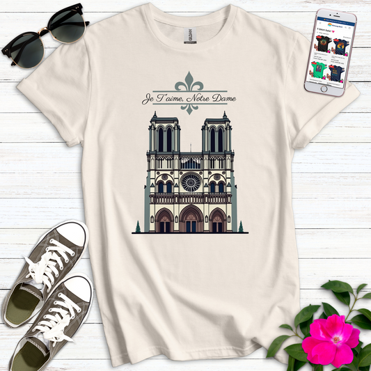Je T'aime Notre Dame T-Shirt