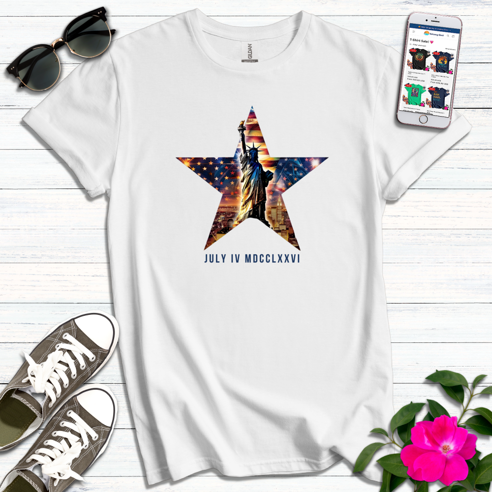 Lady Liberty 04 July T-Shirt