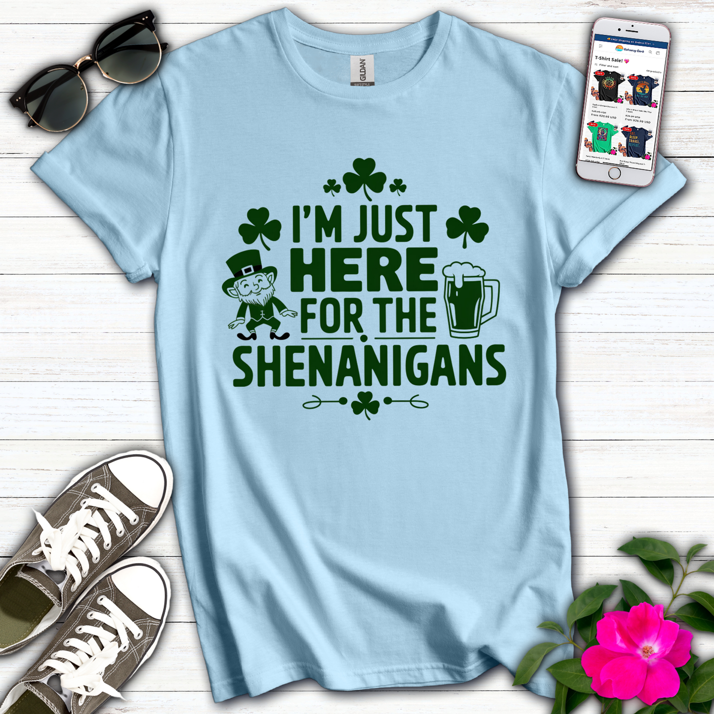 Here for Shenanigans T-Shirt