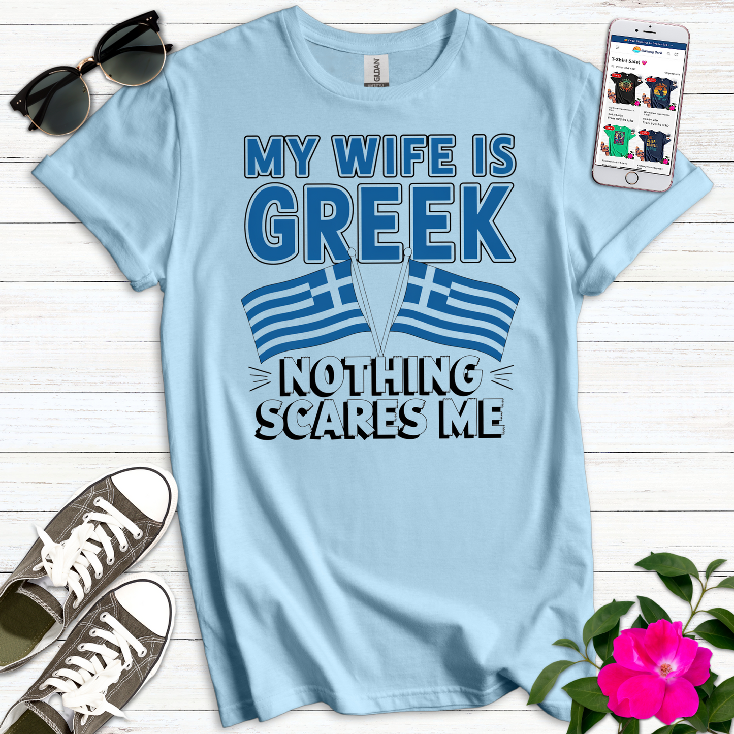 Funny Wife is Greek T-Shirt