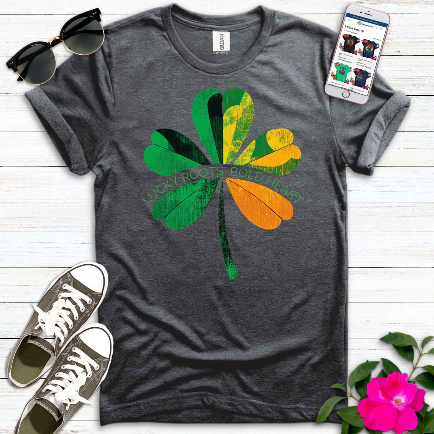 Lucky Roots Bold Heart T-Shirt