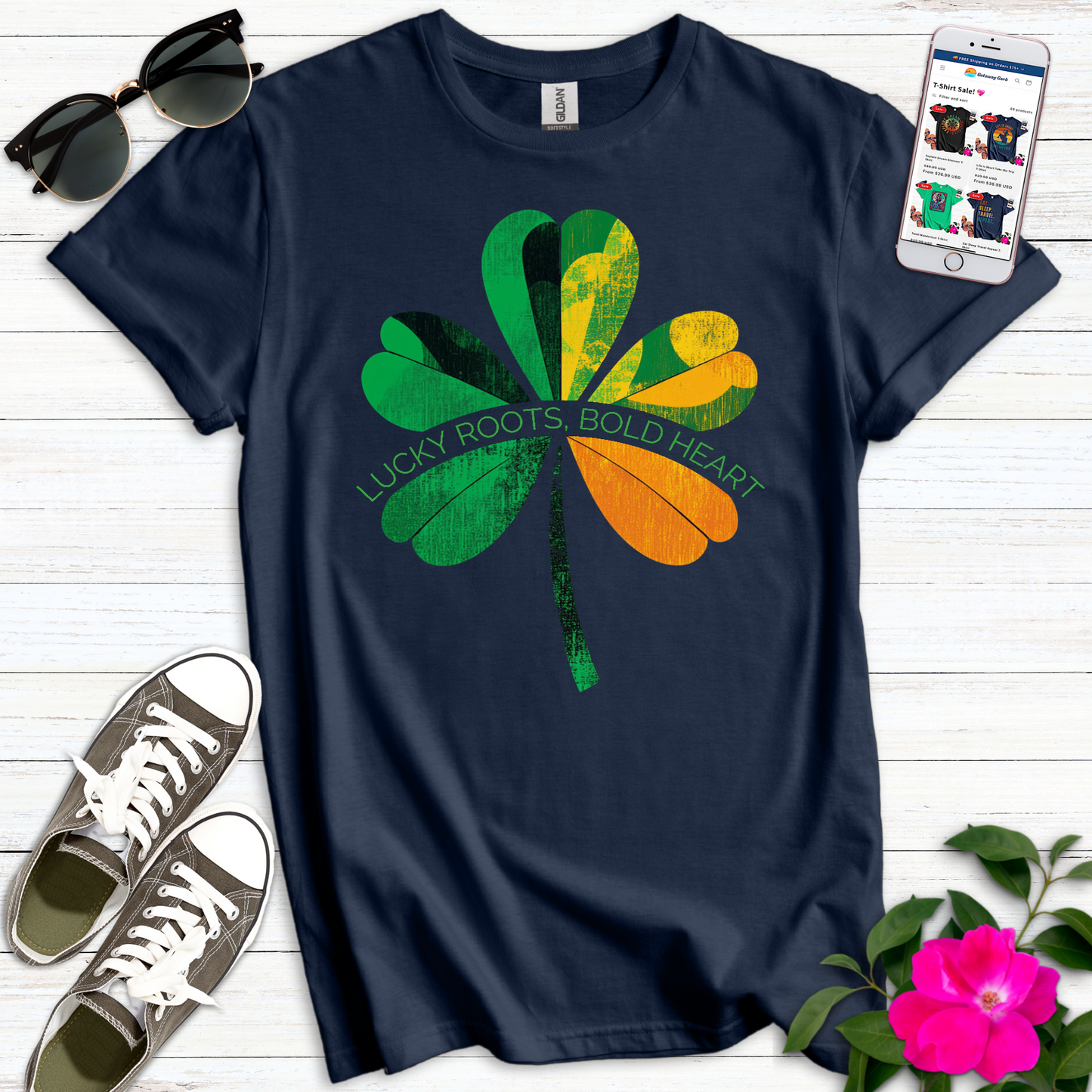 Lucky Roots Bold Heart T-Shirt