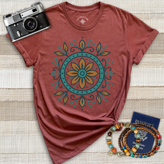 Floral Burst Mandala T-Shirt