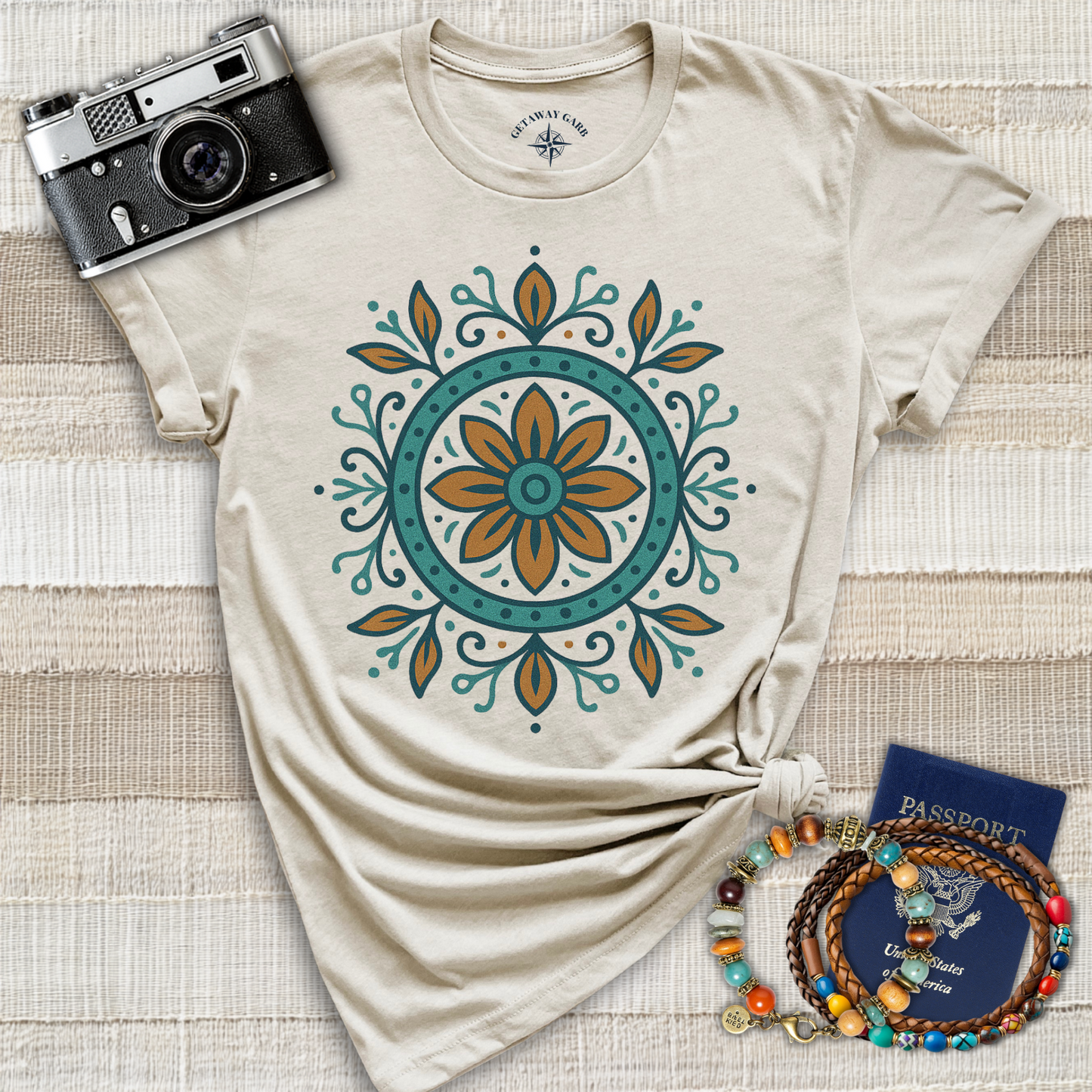Floral Burst Mandala T-Shirt