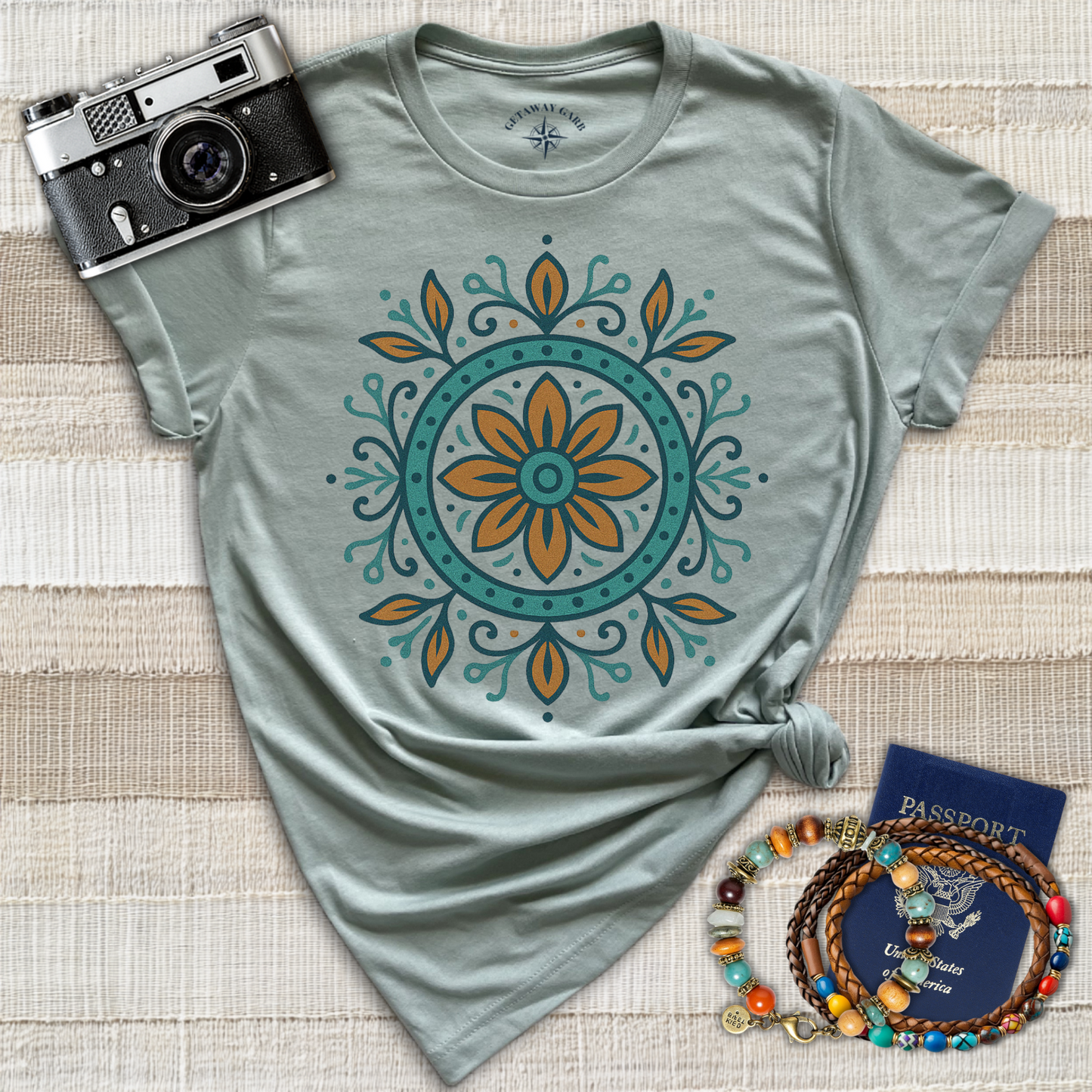 Floral Burst Mandala T-Shirt
