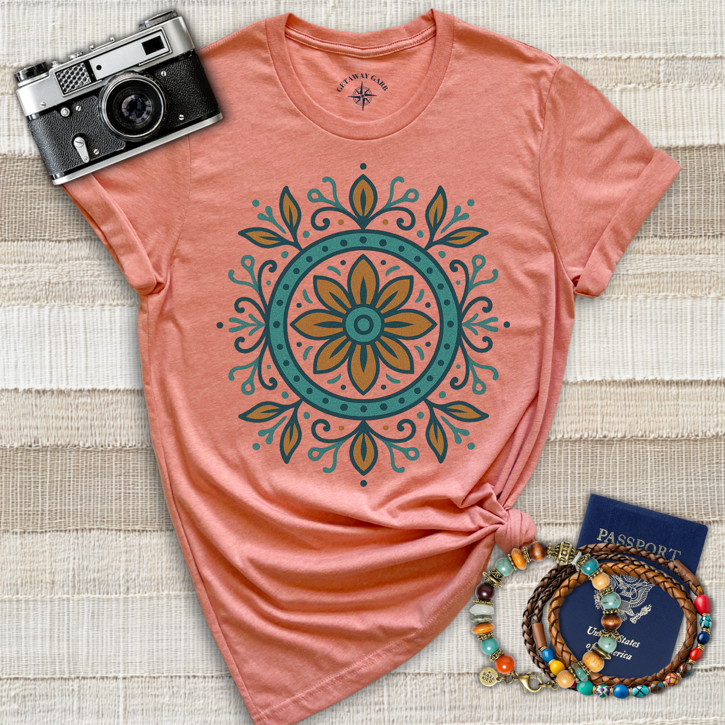 Floral Burst Mandala T-Shirt
