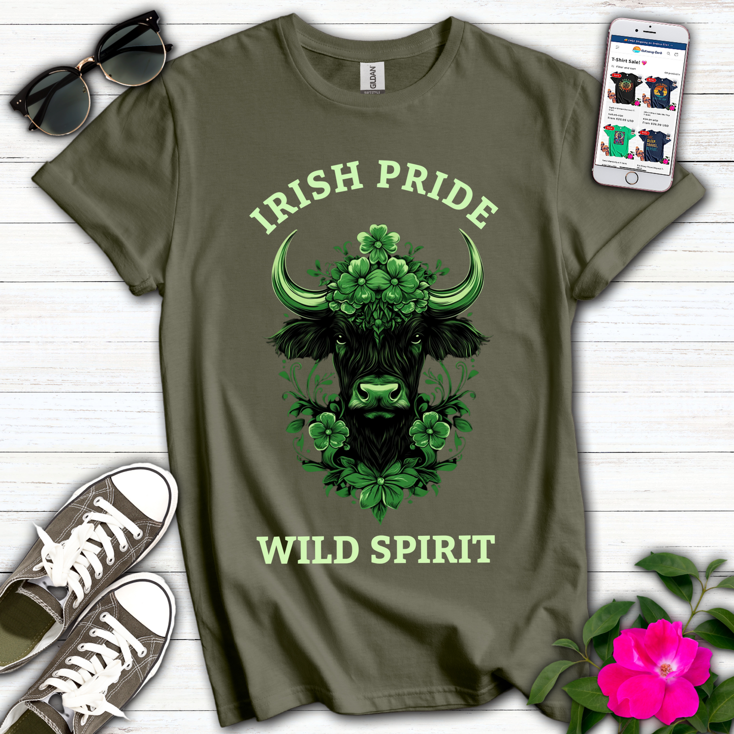 Irish Pride Spirit Bull T-Shirt