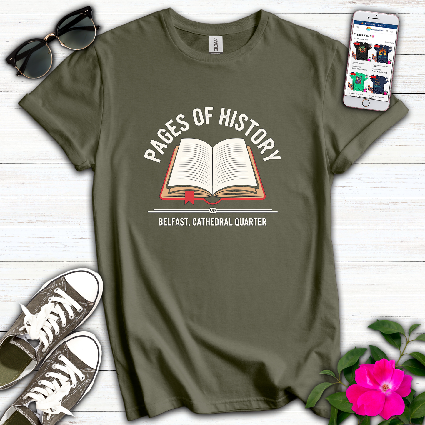 Pages of History Bookshop T-Shirt