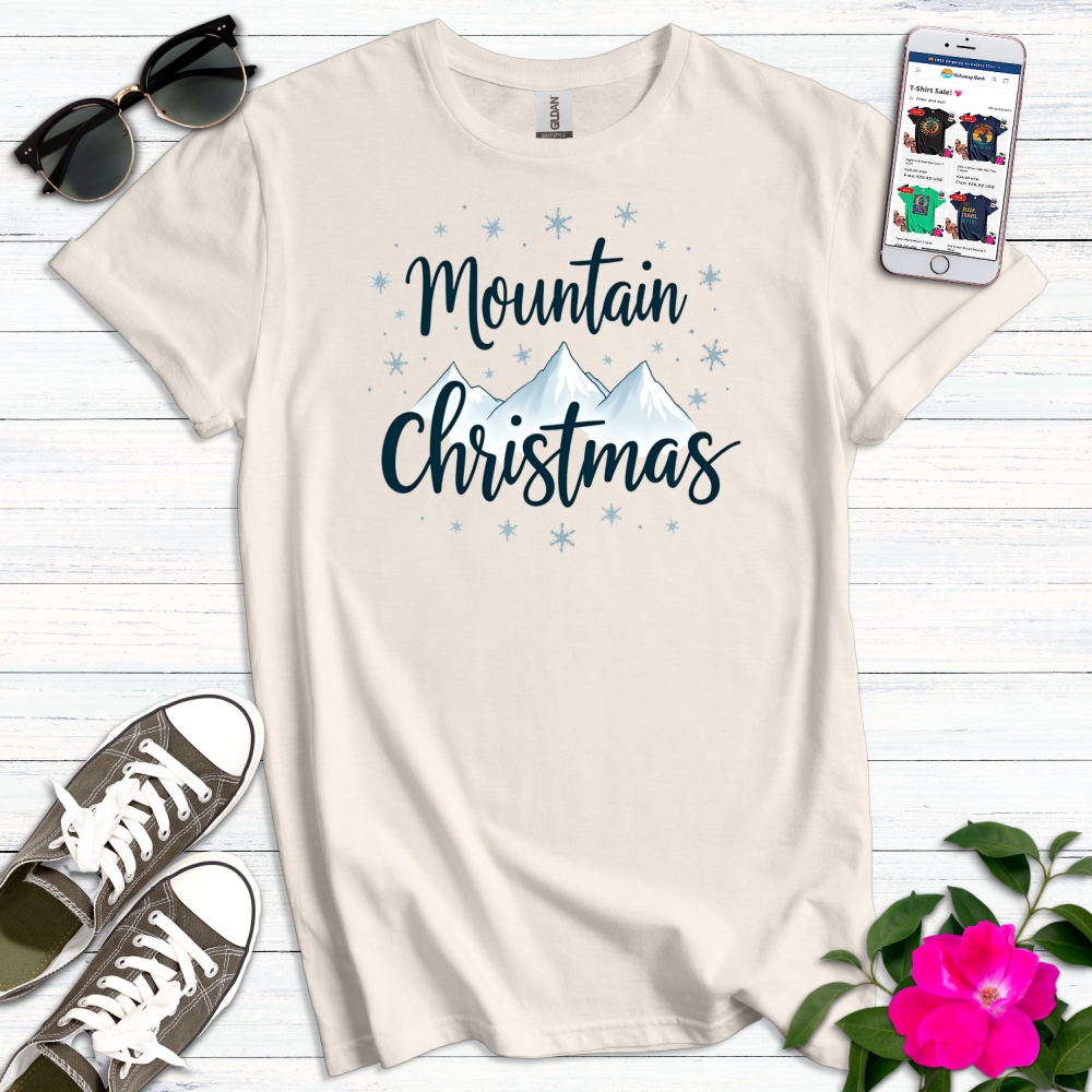 Mountain Christmas Minimalist T-Shirt