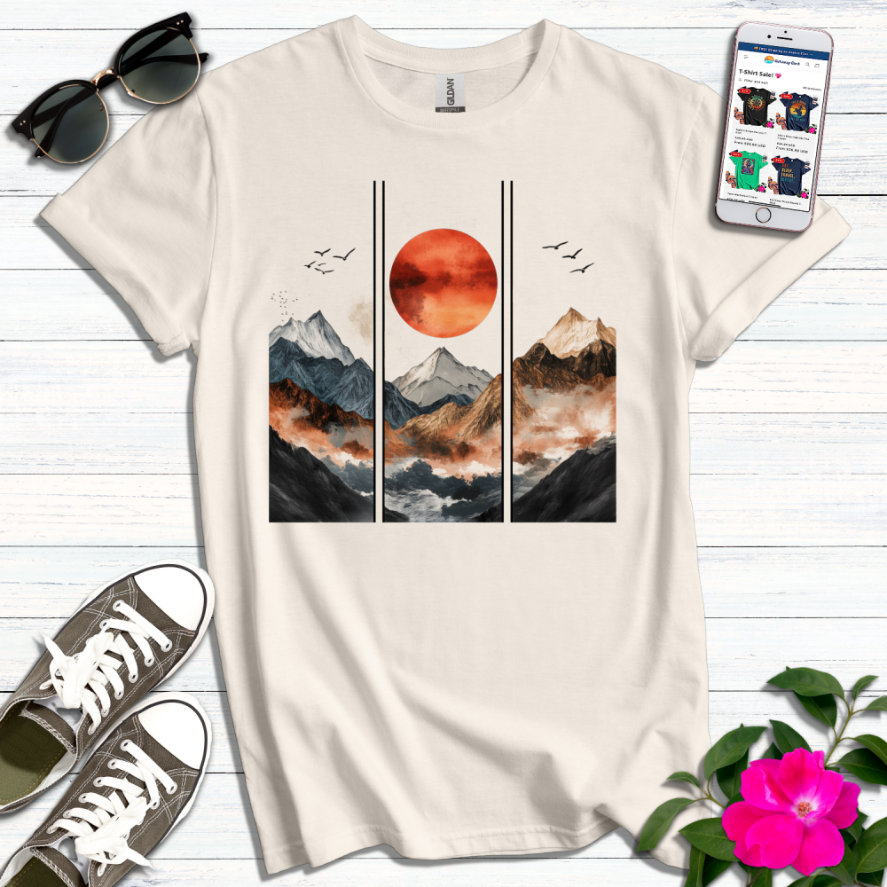 Moon Mountain Panels T-Shirt