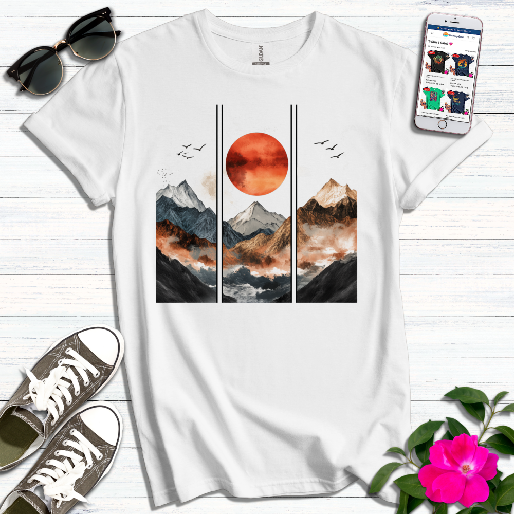 Moon Mountain Panels T-Shirt