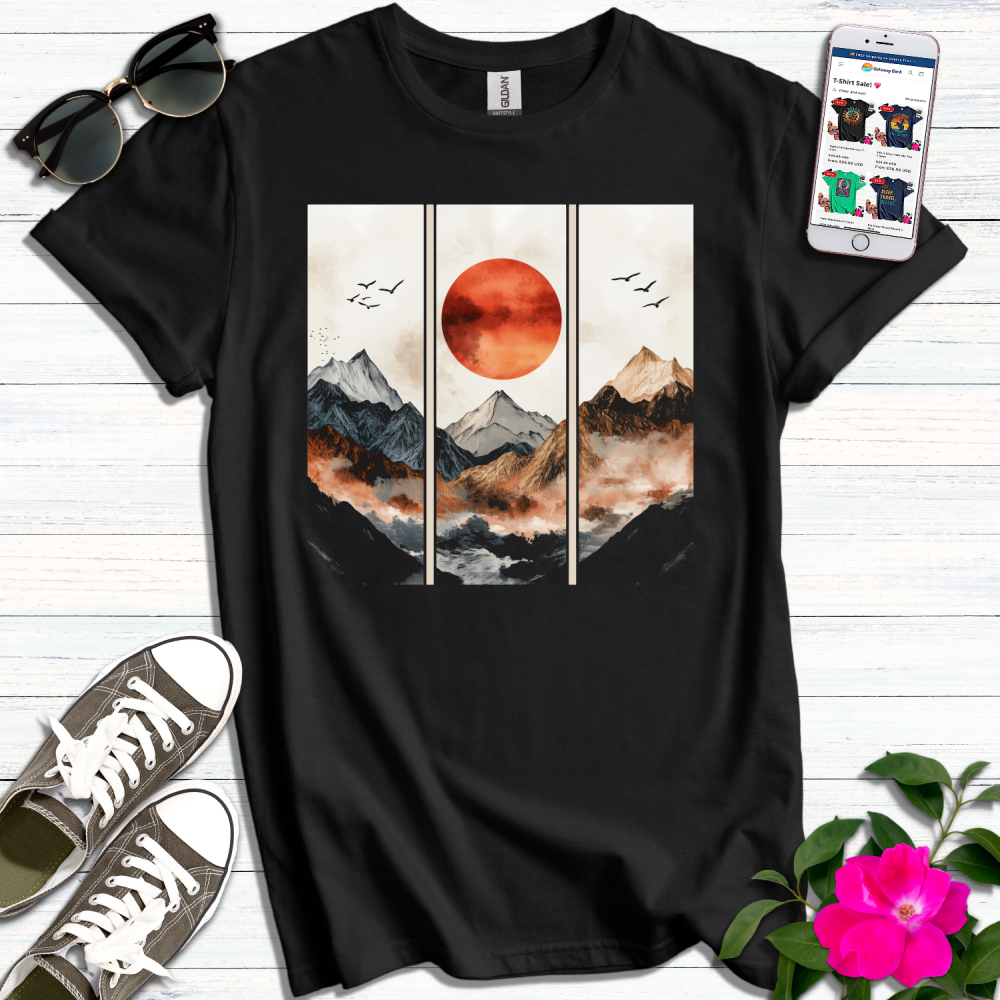 Moon Mountain Panels T-Shirt