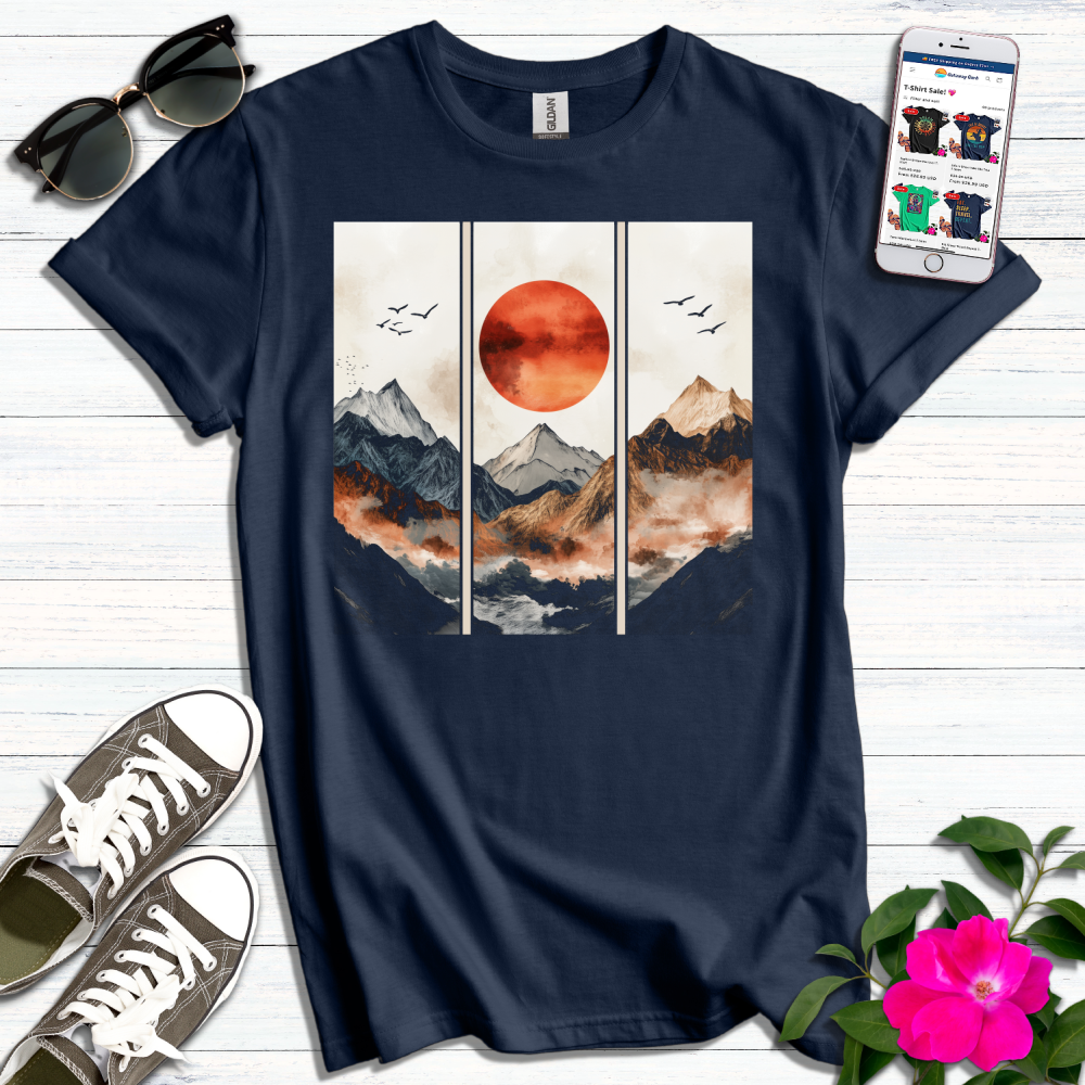 Moon Mountain Panels T-Shirt