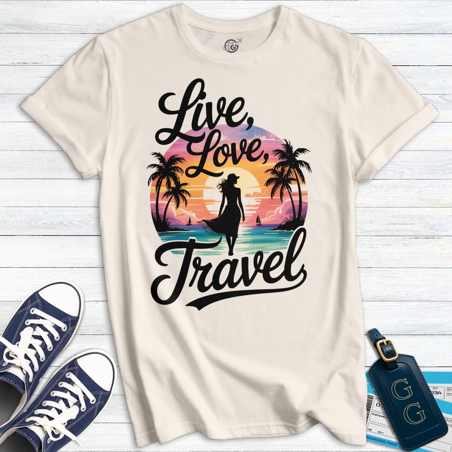 Live Love Travel Wanderlust T-Shirt